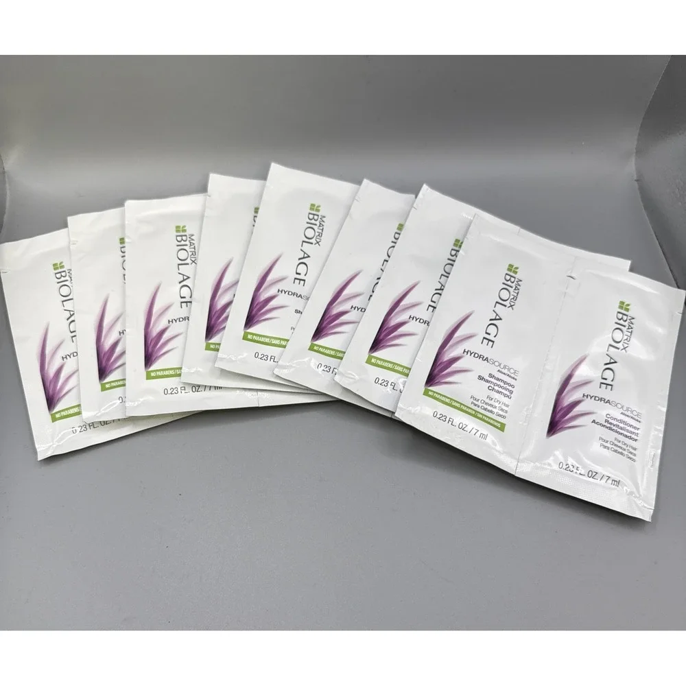 Biolage Hydra Source Shampoo + Cream Conditioner Travel TSA Sample Size Lot-8